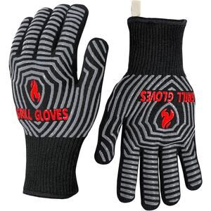BBQ Gloves 1472°F Heat Resistant Non-Slip Silicone Cooking Grilling Oven